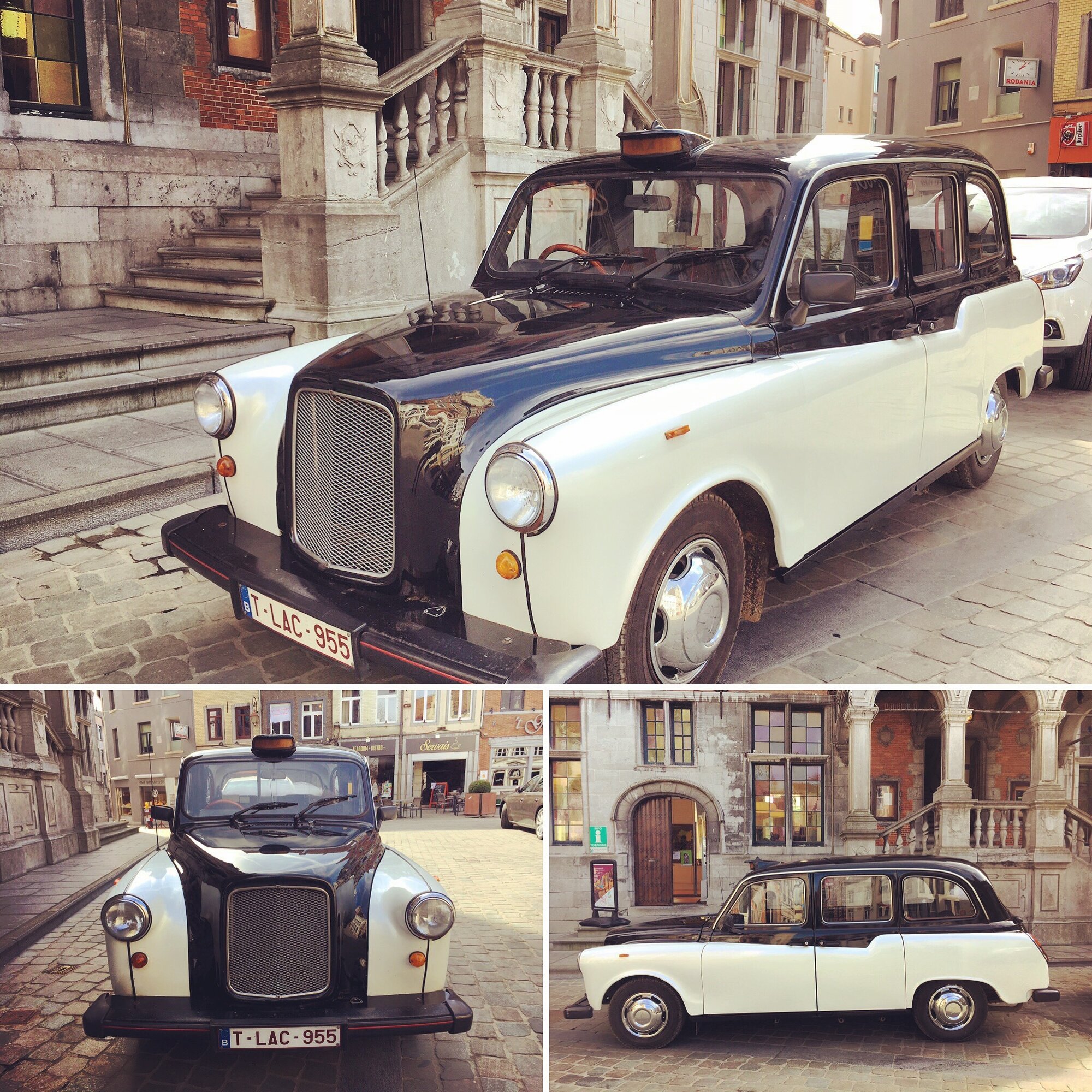 A Taxi anglais blanc & noir